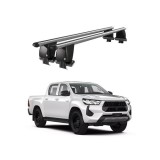 Bare transversale portbagaj auto aluminiu compatibile plafon neted Toyota Hilux AN30 2011-2015 argintii sau negre Cod: CB200101 Kit-108