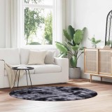 vidaXL Covor shaggy cu pom &icirc;nalt, NAVARRA, gri &icirc;nchis, 160x160 cm