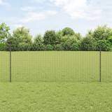 vidaXL Gard din plasă sudată cu 22 de st&acirc;lpi gri 1x25 m din oțel