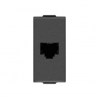 Vimar Priza modulara telefon, RJ11, negru - 8007352002623 foto