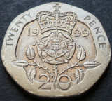 Moneda 20 PENCE - ANGLIA, anul 1999 * cod 3137