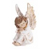 Figurina Inger polirasina alba maro II cm 9,5 x 8,5 x 16 H