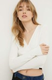 HUGO bluză femei, culoarea alb, uni 50507963
