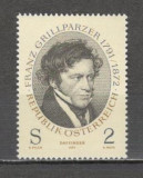 Austria.1972 100 ani moarte F.Grillparzer:poet-Pictura MA.731, Nestampilat