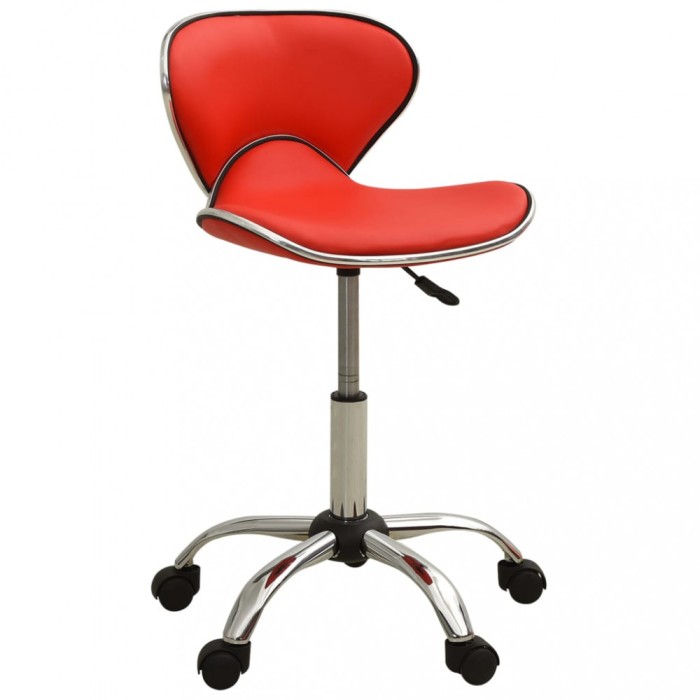 vidaXL Scaun pentru salon spa, roșu, piele ecologică 323675