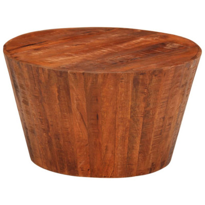 vidaXL Măsuță de cafea, &amp;Oslash; 52x30 cm, lemn masiv de mango brut foto