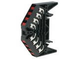 Conector de Șine 1,5mm2 4 Piste 16 Borne Negru 250VAC