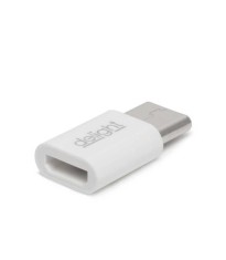 Adaptor USB Type C tata la Micro USB mama alb delight