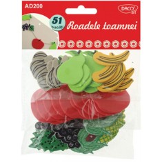 Forme Spuma Autoadeziva DACO, 51 Buc/Set, Roadele Toamnei, Dimensiuni Variabile, Multicolor, Accesorii Craft, Forme Decorative Spuma Autoadeziva, Form foto