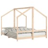 Cadru pat pentru copii, 2x(80x200) cm, lemn masiv de pin