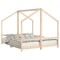 Cadru pat pentru copii, 2x(80x200) cm, lemn masiv de pin