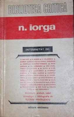 N . IORGA interpretat de ... foto