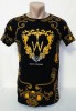 Tricou barbați negru cu design - XL