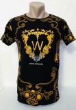 Tricou barbați negru cu design - L