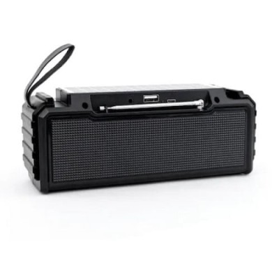 Boxa Portabila FOXMAG24, Panou Solar Incorporat, Handsfree, Radio, Stick, USB, Jack, Lanterna, Ergonomica, Bluetooth 5.0, Negru foto