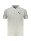 Tricou polo barbati, cu imprimeu cu logo, Regular fit, Gri (Marime: 2XL), North Sails