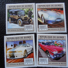 Guineea -Transport,masini celebre,-serie completa,nestampilate MNH