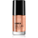 NOBEA Metal Gel-like Nail Polish lac de unghii cu efect de gel culoare Orange blossom N#78 6 ml