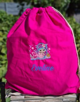 Saculet gradinita personalizat Mica Sirena