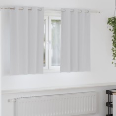 Perdele cu perdele 2 pcs Gri deschis Poliester foto