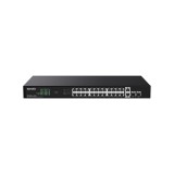 SWITCH TENDA unmanaged, 24 porturi POE+ RJ-45 gigabit, 2 porturi uplink gigabit RJ-45 si 2 porturi SFP IEEE 802.3af/at, max PoE 250W, metalic &quot;TEG1128