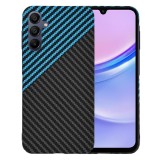 Husa slim carbon pentru samsung galaxy a15 4g / a15 5g - protectie premium fibershell, blue pulse