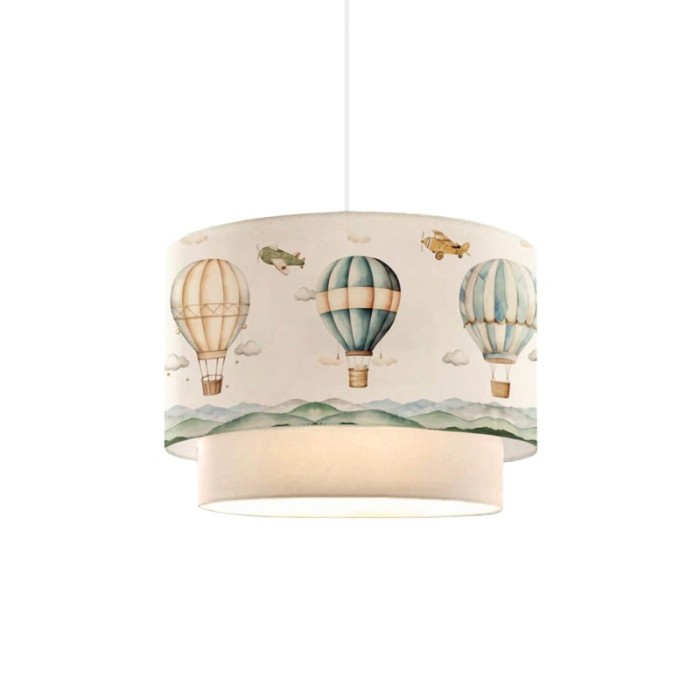 Lustră de tavan pentru copii Balon &icirc;n nuanță crem D30x20cm