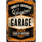 Placa metalica - Harley Davidson Garage - 10x14 cm, Nostalgic Art Merchandising