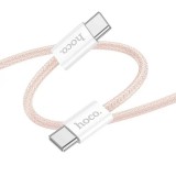 Cumpara ieftin Hoco (X104) Cablu Date si Incarcare, USB-C, PD60W, QC3.0, Brodat, 2m, Roz
