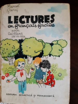 Lectures en francais facile Marcel Saras 1970 pentru cls.V-VIII (cartonata) foto