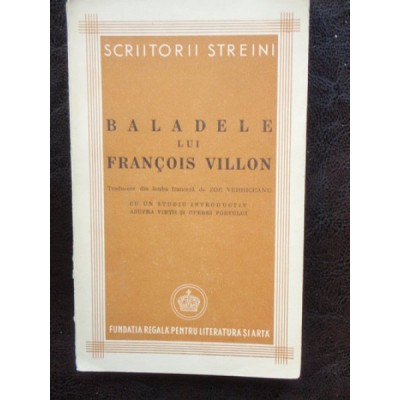 BALADELE LUI FRANCOIS VILLON foto