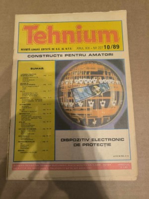 Revista Tehnium Nr 10 - ( 227 ) - anul 1989 - Dispozitiv electronic de protectie foto