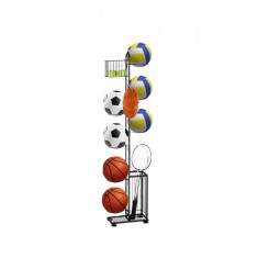 Suport mingi multisport si articole sportive, TopBazar 7, negru, metal