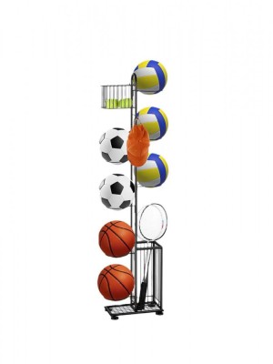 Suport mingi multisport si articole sportive, TopBazar 7, negru, metal foto