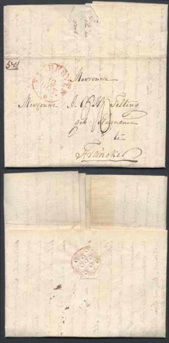 Netherlands 1831 Stampless Cover + Content Eindhoven Francken DB.442
