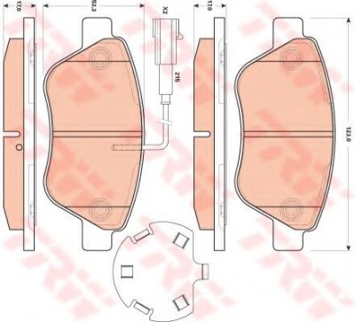 Set placute frana,frana disc PEUGEOT BIPPER Tepee (2008 - 2016) TRW GDB1891 foto