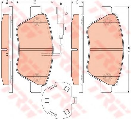 Set placute frana,frana disc FIAT FIORINO Combi (225) (2007 - 2016) TRW GDB1891