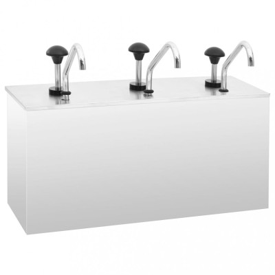 Dozator de sos, 3 x 3,5 L, otel inoxidabil foto