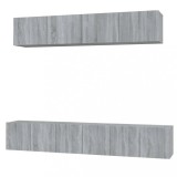 Cumpara ieftin Set dulapuri TV, 5 piese, gri sonoma, lemn prelucrat
