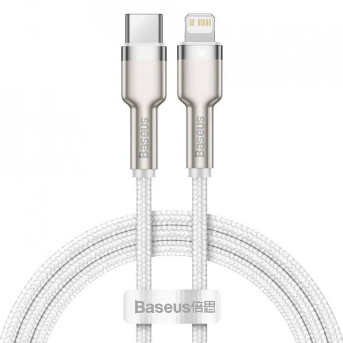 Cablu Baseus Type-C la Lightning 1m alb