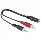 Cumpara ieftin Adaptor Audio Hama 2 RCA Tata - Jack 3.5mm Mama, 0.1m
