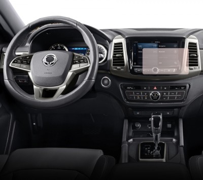 Folie Protectie Navigatie Ssangyong Musso 2018+, Duragon, protectie Display Navigatie Ssangyong, silicon Transparent, Anti-zgarieturi, kit instalare foto