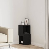 vidaXL Dulap de colț Stejar Negru 25,5x25x55cm Lemn compozit 889822