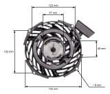Demaror Briggs &amp; Stratton model 09P702, series 450E, 500E, 550E, 575E