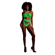 Cut Out Thong Bodysuit Neon Green One Size foto