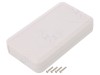Carcasa Universala TAKACHI Albă ABS IP40, Model LC135-M2-W, 76x27x135mm, Compartiment Baterie