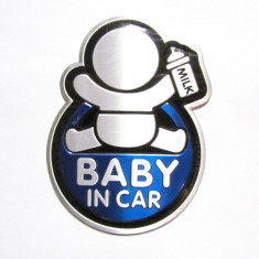 Abtibild TS-129 "BABY IN CAR" fond albastru