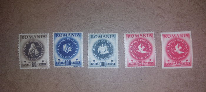 TIMBRE ROMANIA MNH -LOT DE 3 SERII 1945+1946/LP 171+197+202