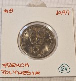 61, French Polynesia, Polinezia Franceza, 10 Franci Francs, 1997, KM#8