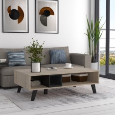 Masuta Lora 110x35x65 cm Nuanta Sonoma Negru